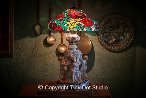 Stained Glass Lampshade by Tiny Dot Studio